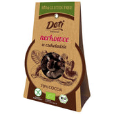 Cherries in dark chocolate gluten-free organic 50 g - DOTI